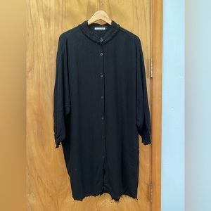 Black Crane Wool Tunic